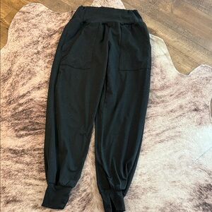 Black Women's Jogger Pants with Elastic Waist